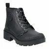 Palladium PALLABASE LEATHER BLACK NOIR -Carré Pointu shop palladium pallabase leather black